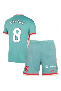 Fotbalové Dres Atletico Madrid Pablo Barrios #8 Dětské Venkovní Oblečení 2024-25 Krátký Rukáv (+ trenýrky)